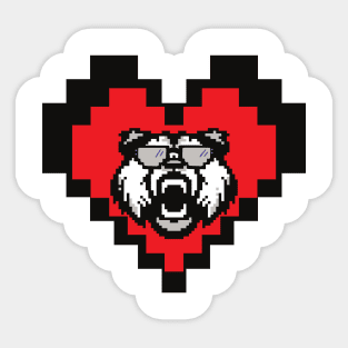 Pixel panda bear Sticker